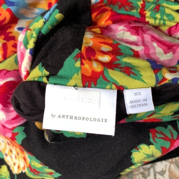 Ett Twa Anthropologie Women's Coreyell Floral Jersey Turtleneck Dress - Picture 3 of 4